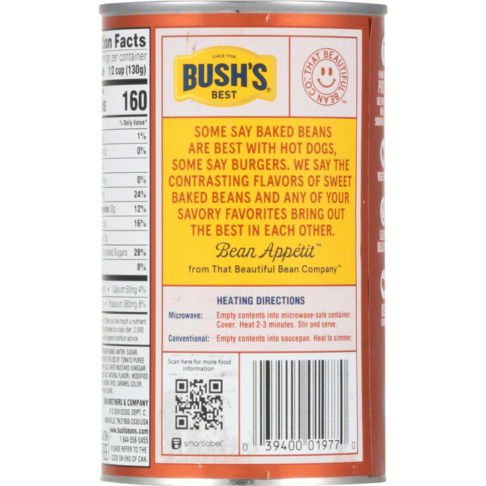 Bush's Brown Sugar Hickory Baked Beans, Canned Beans