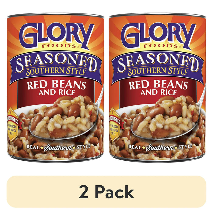 Glory Foods Seasoned Southern Style Red Beans and Rice, 15 oz., Can