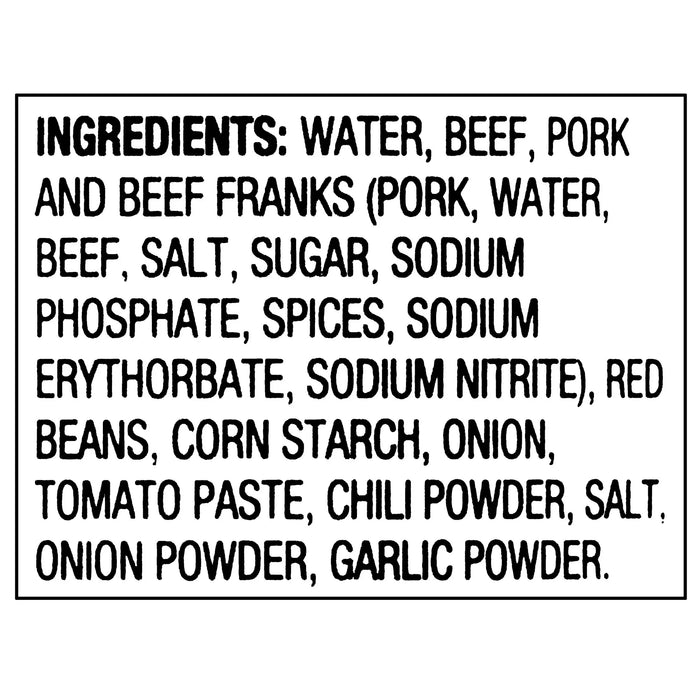 Great Value Chili with Beans and Franks