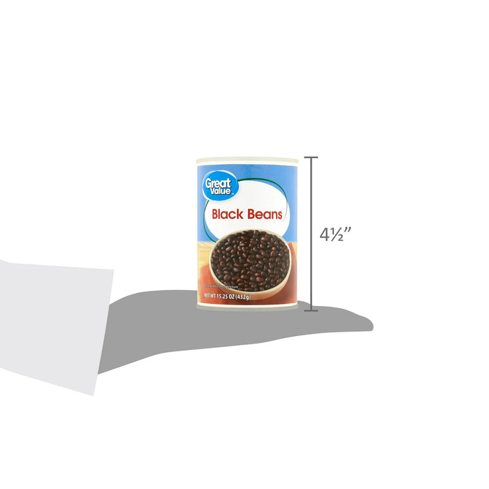 Great Value Black Beans, 15 oz
