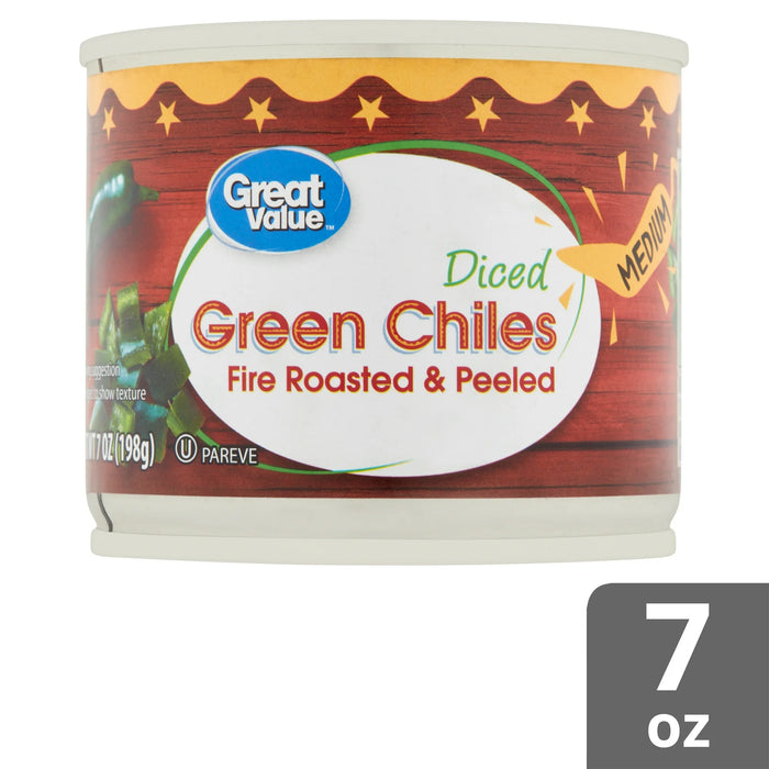 Great Value Canned Medium Diced Green Chiles