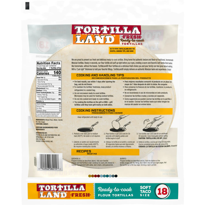 Flour Tortillas 30 oz 18 Coun
