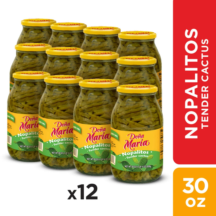 DONA MARIA Nopalitos, Tender Cactus, Shelf-Stable, Sliced