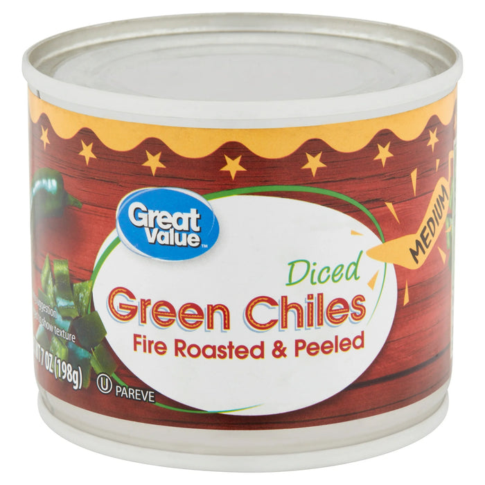 Great Value Canned Medium Diced Green Chiles