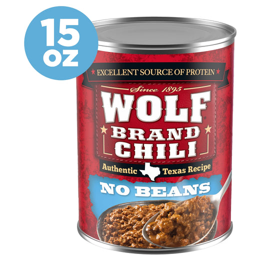 WOLF BRAND Chili No Beans, Chili Without Beans